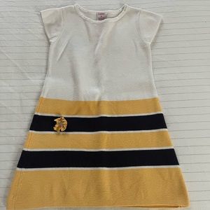 Gymboree size 4 yellow, blue and white stripe dress.